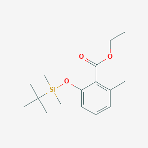 molecular formula C16H26O3Si B12438537 Ethyl 2-((tert-butyldimethylsilyl)oxy)-6-methylbenzoate 