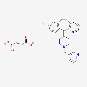 molecular formula C30H30ClN3O4 B12438563 but-2-enedioic acid;13-chloro-2-[1-[(5-methylpyridin-3-yl)methyl]piperidin-4-ylidene]-4-azatricyclo[9.4.0.03,8]pentadeca-1(11),3(8),4,6,12,14-hexaene 