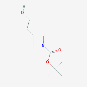 molecular formula C10H19NO3 B124386 Tert-butyl 3-(2-hydroxyethyl)azetidine-1-carboxylate CAS No. 152537-03-6