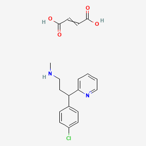 molecular formula C19H21ClN2O4 B12438622 Maleic acid; monodesmethylchlorpheniramine 