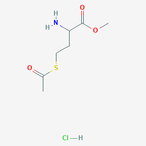 molecular formula C7H14ClNO3S B12438731 Methyl 4-(acetylsulfanyl)-2-aminobutanoate hydrochloride 