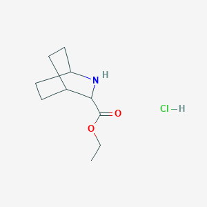 molecular formula C10H18ClNO2 B12438764 Ethyl 2-azabicyclo[2.2.2]octane-3-carboxylate hydrochloride 