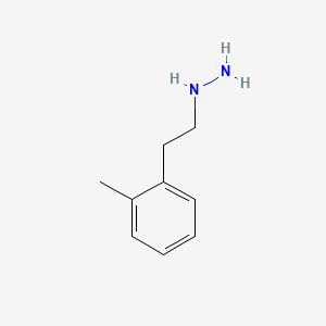 molecular formula C9H14N2 B12438882 HYDRAZINE, (o-METHYLPHENETHYL)- CAS No. 21085-56-3