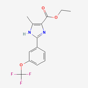 molecular formula C14H13F3N2O3 B12438888 ethyl 5-methyl-2-[3-(trifluoromethoxy)phenyl]-1H-imidazole-4-carboxylate 
