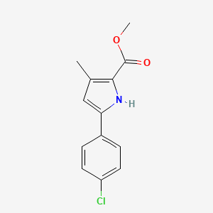 molecular formula C13H12ClNO2 B12438893 Methyl 5-(4-chlorophenyl)-3-methyl-1H-pyrrole-2-carboxylate 