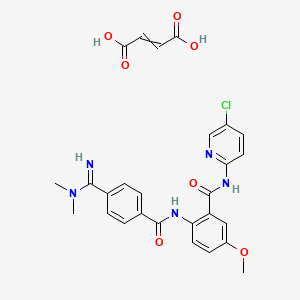 molecular formula C27H26ClN5O7 B12438972 Betrixaban; maleic acid 