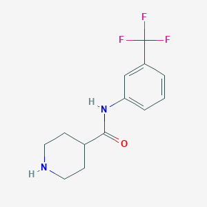 molecular formula C13H15F3N2O B12439036 N-[3-(Trifluoromethyl)phenyl]piperidine-4-carboxamide 