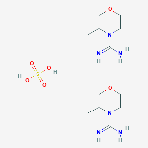 molecular formula C12H28N6O6S B12439136 Bis(3-methylmorpholine-4-carboximidamide), sulfuric acid 