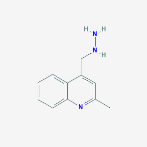 molecular formula C11H13N3 B12439156 4-(Hydrazinylmethyl)-2-methylquinoline CAS No. 1016814-09-7