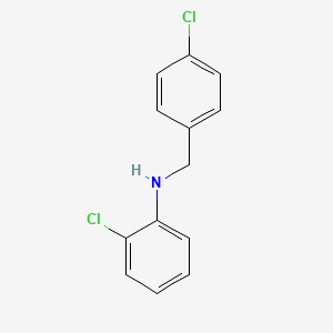 molecular formula C13H11Cl2N B12439218 2-chloro-N-[(4-chlorophenyl)methyl]aniline 