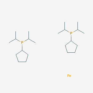 molecular formula C22H46FeP2 B12439269 cyclopentyl-di(propan-2-yl)phosphane;iron 