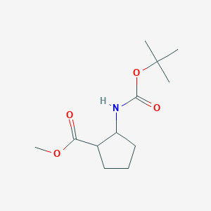 molecular formula C12H21NO4 B12439302 Methyl (1S,2S)-2-(Boc-amino)cyclopentanecarboxylate 