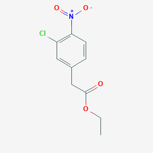 molecular formula C10H10ClNO4 B12439367 Ethyl 3-chloro-4-nitrophenylacetate 