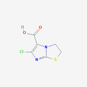 molecular formula C6H5ClN2O2S B12439405 6-Chloro-2,3-dihydroimidazo[2,1-b][1,3]thiazole-5-carboxylic acid CAS No. 77628-53-6