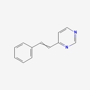 molecular formula C12H10N2 B12439421 6-Styrylpyrimidine 