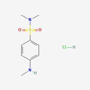 molecular formula C9H15ClN2O2S B12439494 N,N-Dimethyl-4-(methylamino)benzene-1-sulfonamide hydrochloride CAS No. 1803570-35-5