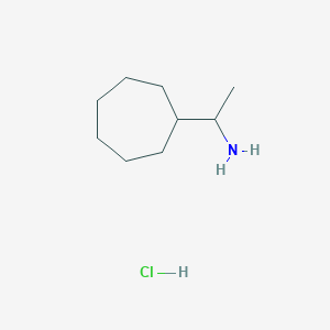 molecular formula C9H20ClN B12439502 1-Cycloheptylethan-1-amine hydrochloride 