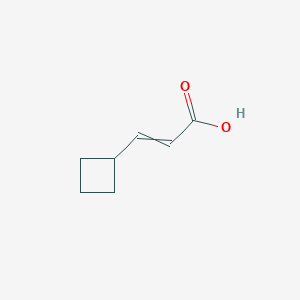 molecular formula C7H10O2 B12439538 2-Propenoic acid, 3-cyclobutyl-, (2E)- 