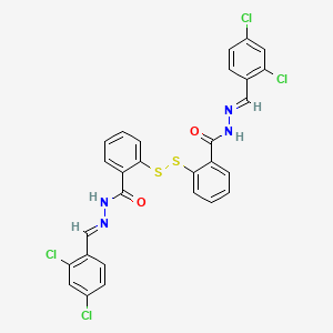 molecular formula C28H18Cl4N4O2S2 B1243954 Bis-(2,4-dichlorobenzal)dithiosalicylhydrazide CAS No. 5398-51-6