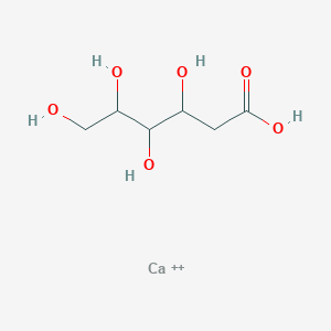 molecular formula C6H12CaO6+2 B12439673 Calcium;3,4,5,6-tetrahydroxyhexanoic acid CAS No. 74516-89-5