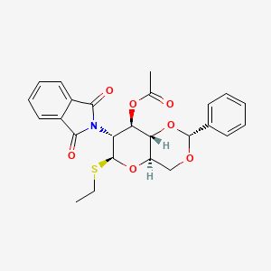 molecular formula C25H25NO7S B12439690 beta-D-Glucopyranoside, ethyl 2-deoxy-2-(1,3-dihydro-1,3-dioxo-2H-isoindol-2-yl)-4,6-O-[(R)-phenylmethylene]-1-thio-, 3-acetate CAS No. 125520-04-9