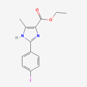 molecular formula C13H13IN2O2 B12439726 ethyl 2-(4-iodophenyl)-5-methyl-1H-imidazole-4-carboxylate 