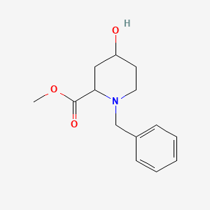 molecular formula C14H19NO3 B12439729 Methyl 1-benzyl-4-hydroxypiperidine-2-carboxylate 