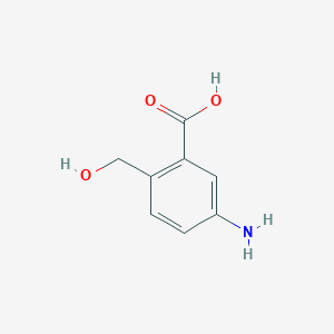 molecular formula C8H9NO3 B12439748 5-Amino-2-(hydroxymethyl)benzoic acid 