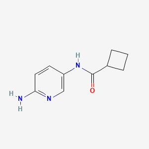 molecular formula C10H13N3O B12439830 N-(6-aminopyridin-3-yl)cyclobutanecarboxamide 