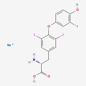 molecular formula C15H12I3NNaO4+ B12439865 Sodium (+)-triiodothyronine 