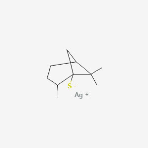 molecular formula C10H17AgS B12439893 Bicyclo[3.1.1]heptanethiol, 2,6,6-trimethyl-, silver(1+) salt CAS No. 68365-86-6