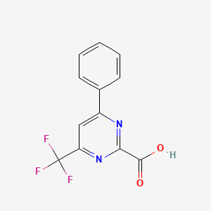 molecular formula C12H7F3N2O2 B12439906 [6-Phenyl-4-(trifluoromethyl)pyrimidin-2-yl]carboxylic acid 