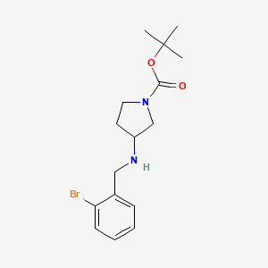 molecular formula C16H23BrN2O2 B12439917 tert-Butyl 3-((2-bromobenzyl)amino)pyrrolidine-1-carboxylate CAS No. 887578-18-9