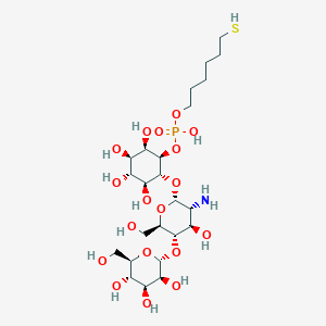 molecular formula C24H46NO18PS B1243998 (alpha-D-Man)-(1->4)-(alpha-D-GlcN)-(1->6)-1-O-(6-thiohexylphosphono)-D-myo-inositol 