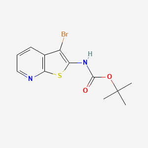 molecular formula C12H13BrN2O2S B12439986 Tert-butyl (3-bromothieno[2,3-b]pyridin-2-yl)carbamate 