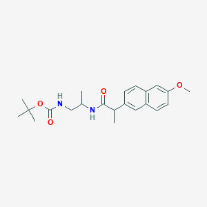 molecular formula C22H30N2O4 B12439997 tert-butyl N-{2-[2-(6-methoxynaphthalen-2-yl)propanamido]propyl}carbamate 