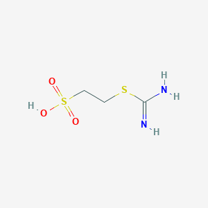 molecular formula C3H8N2O3S2 B124400 2-(Carbamimidoylthio)ethanesulfonic acid CAS No. 25985-57-3