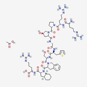 molecular formula C61H93N19O15S B12440009 H-D-Arg-DL-Arg-DL-Pro-DL-Hyp-Gly-2Thi-Ser-DL-Tic-DL-Oic-Arg-OH.CH3CO2H 