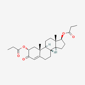 molecular formula C25H36O5 B1244001 2-alpha-Hydroxytestosterone dipropionate CAS No. 22204-96-2