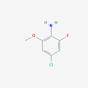 molecular formula C7H7ClFNO B12440020 4-Chloro-2-fluoro-6-methoxyaniline 