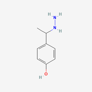 molecular formula C8H12N2O B12440087 4-(1-Hydrazinylethyl)phenol CAS No. 1016533-50-8