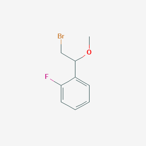 molecular formula C9H10BrFO B12440099 1-(2-Bromo-1-methoxyethyl)-2-fluorobenzene 
