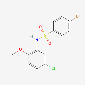 molecular formula C13H11BrClNO3S B12440107 4-bromo-N-(5-chloro-2-methoxyphenyl)benzenesulfonamide 