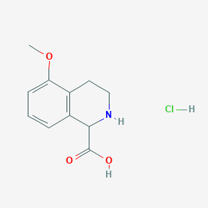 molecular formula C11H14ClNO3 B12440110 5-Methoxy-1,2,3,4-tetrahydroisoquinoline-1-carboxylic acid hydrochloride 