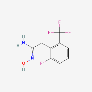 molecular formula C9H8F4N2O B12440132 (Z)-2-[2-fluoro-6-(trifluoromethyl)phenyl]-N'-hydroxyethanimidamide 