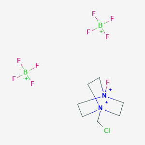 molecular formula C7H14B2ClF9N2+4 B12440145 1-(chloromethyl)-4-fluoro-1,4-diazoniabicyclo[2.2.2]octane;tetrafluoroboranium 