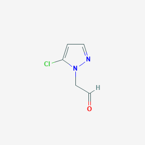 molecular formula C5H5ClN2O B12440149 2-(5-Chloro-1H-pyrazol-1-YL)acetaldehyde 