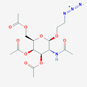 molecular formula C16H24N4O9 B12440167 [(2R,3R,4R,5R,6R)-5-acetamido-3,4-diacetyloxy-6-(2-azidoethoxy)oxan-2-yl]methyl acetate CAS No. 142072-14-8