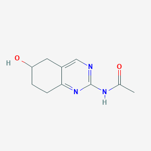 molecular formula C10H13N3O2 B12440169 N-(5,6,7,8-Tetrahydro-6-hydroxy-2-quinazolinyl)acetamide 