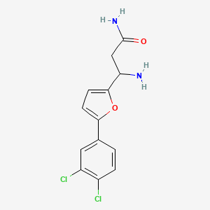 molecular formula C13H12Cl2N2O2 B12440178 3-Amino-3-[5-(3,4-dichlorophenyl)furan-2-yl]propanamide CAS No. 771522-84-0